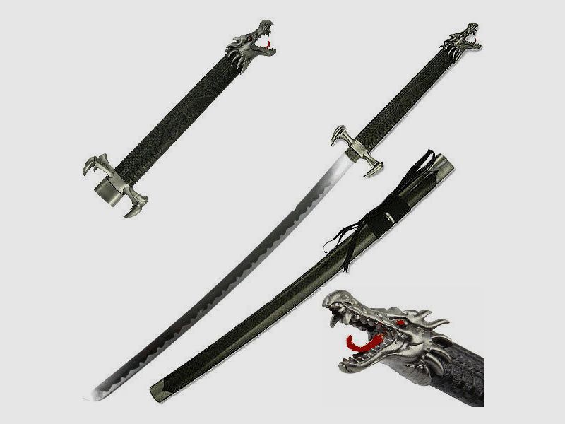 Drachen Katana mit Drachenkopf