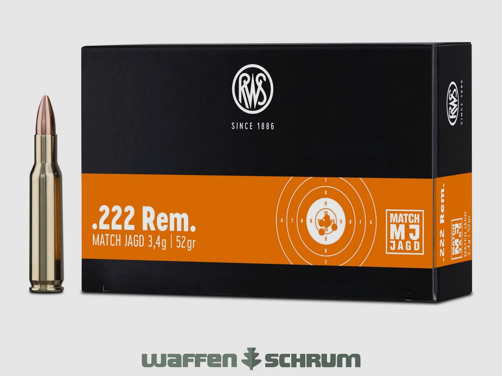 RWS Match-Chasse 3,4g - 52gr. .222Rem