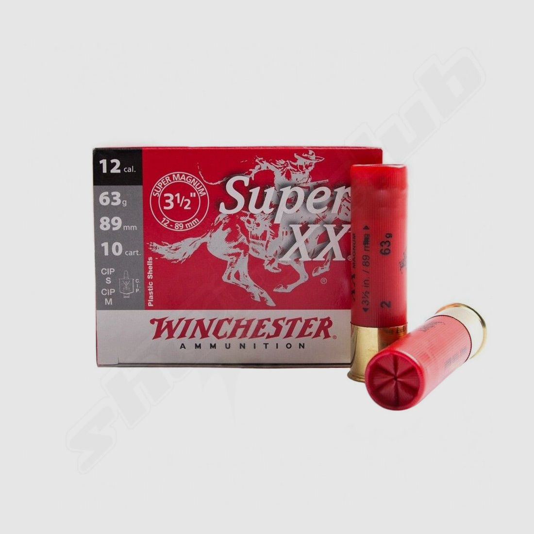 Winchester	 Super XX, Kal. 12/89, 3,5 mm, 63 g, 10 Flinten-Patronen