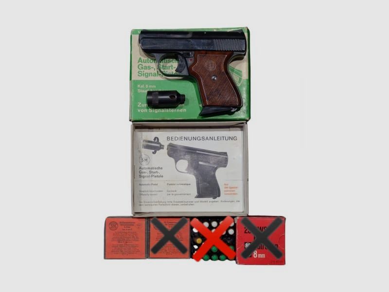 Rhöner Sportwaffen GMBH 8mm SM Mod 15 mit 7er Magazin Schreckschuss Pistole