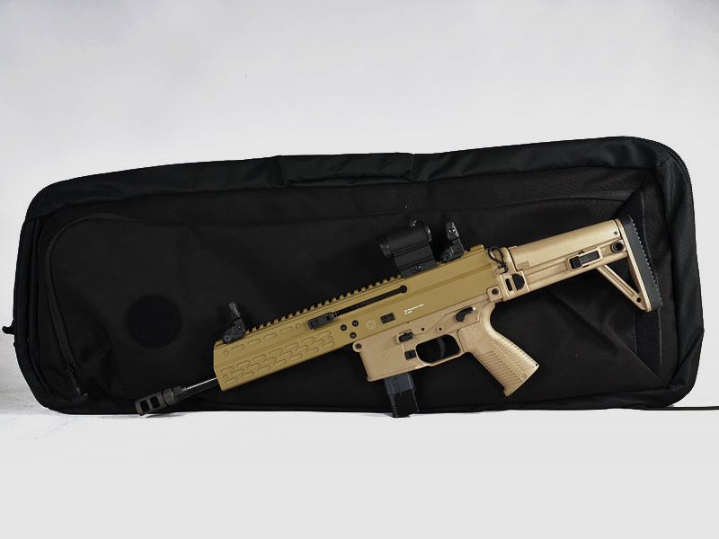 B&T APC9 Sport DE con calcio fisso MBT, Coyote TAN, senza Aimpoint