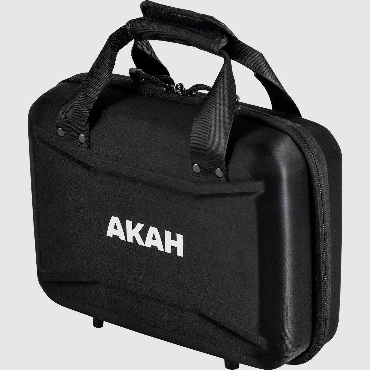 AKAH Hardcase Kurzwaffenkoffer – Nylon/Noppenschaum, abschließbar – 30,5×22,5×10,5 cm – Schwarz