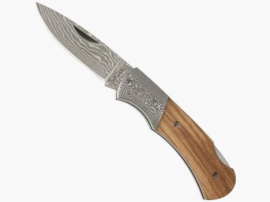 Damastmesser und Holz Geschenkbox