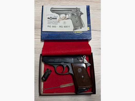 RÖHM RG 800 CAL. 8mm K. PTB 414 W.Germany - complete set in originele verpakking - verzamelstaat