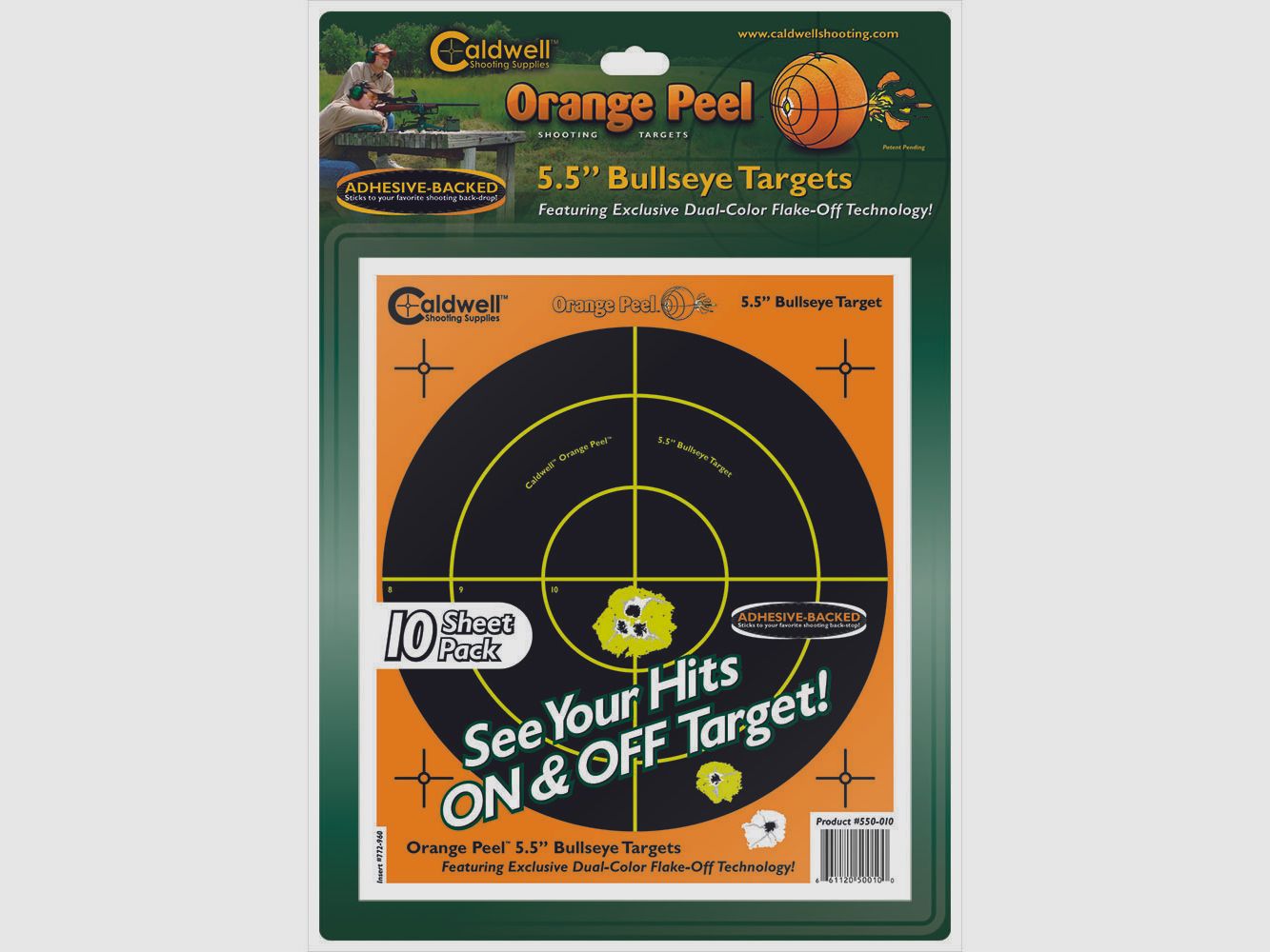 Orange Peel 5.5″ Bullseye: 10 sheets, image 1 of 2