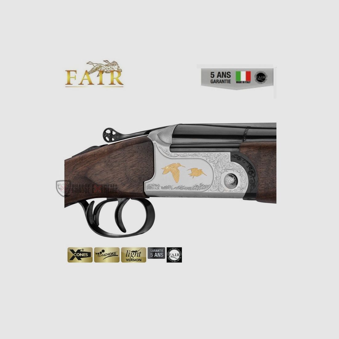 Fucile FAIR Bécassier a Bascule Ergal Cal.20/76 - 61cm, immagine 3 di 5