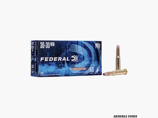FEDERAL – POWER-SHOK Gewehr 30-30 WIN 150 Grain JACKED SOFT POINT FN (20Stk) -3030A