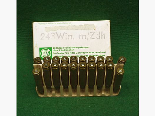 RWS Hülsen .243 Win., gebraucht
