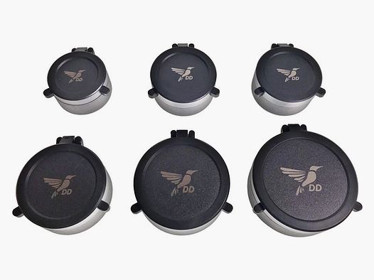 DDoptics | Flip-Cap Set | für Okular und Objektiv | schwarz