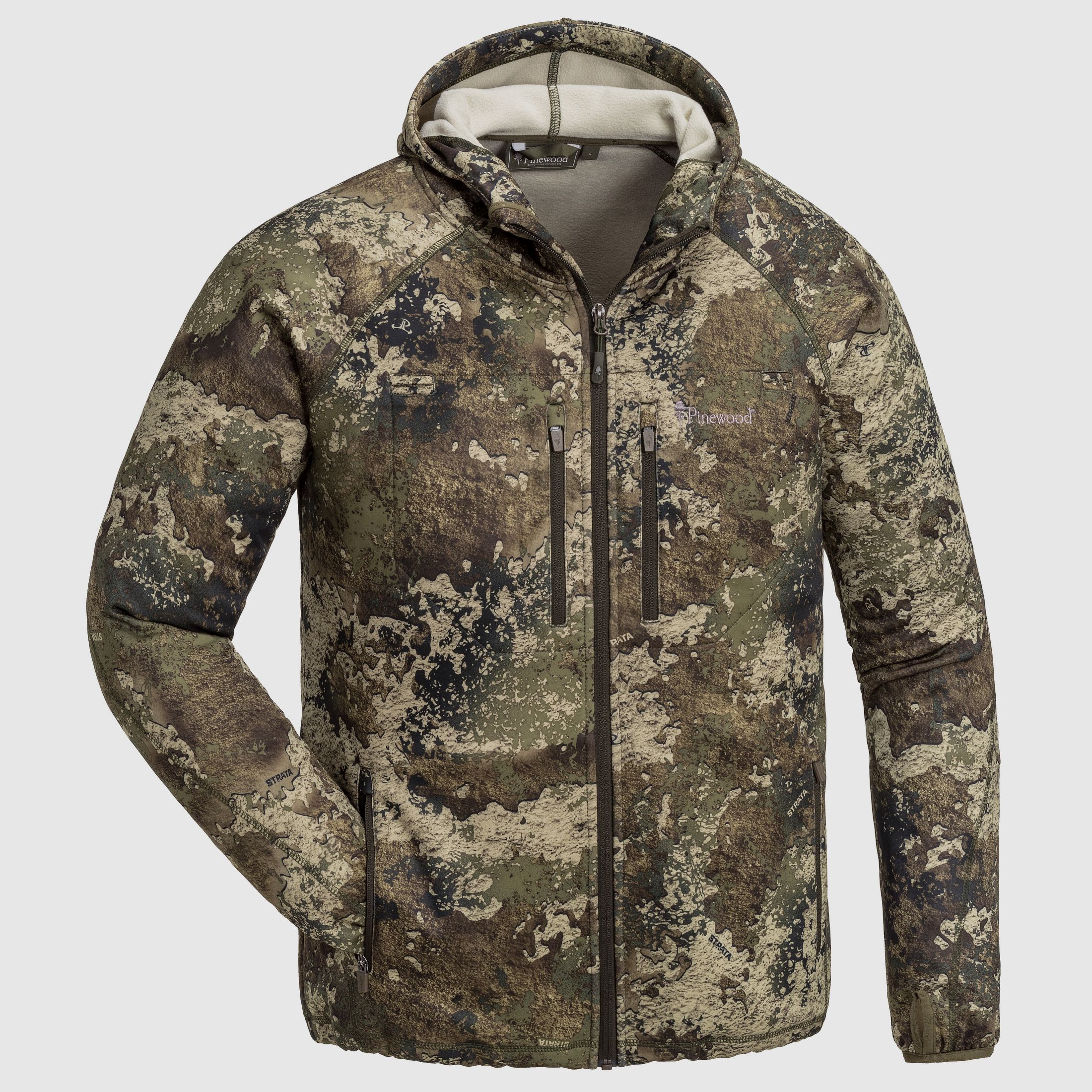 Pinewood Power Fleece Hoodie camou strata