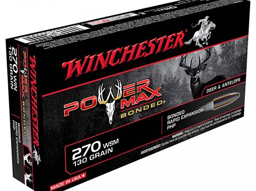 Winchester Power Max Bonded .270 Win. 130GR Bonded Rapid Expansion PHP 20 Patronen