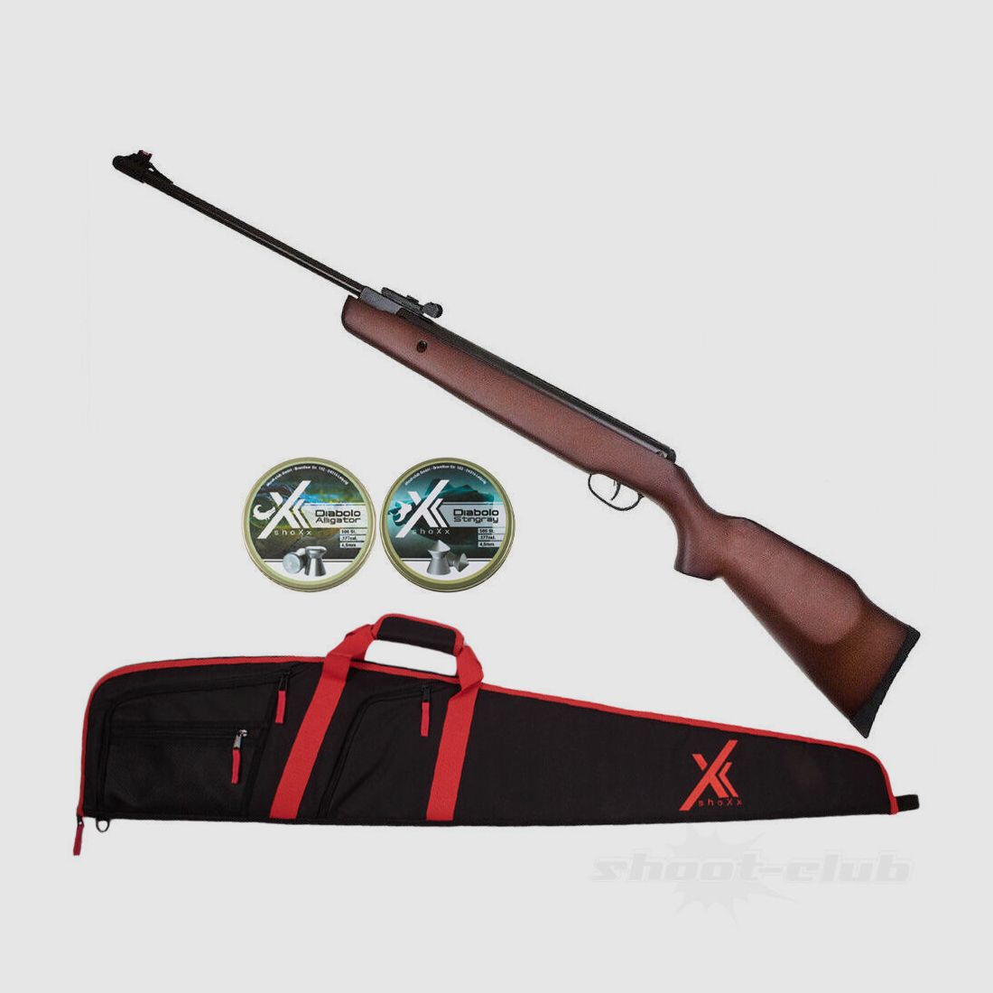 Hämmerli Black Force 550 Luftgewehr 4,5mm Diabolos - Futteral Set