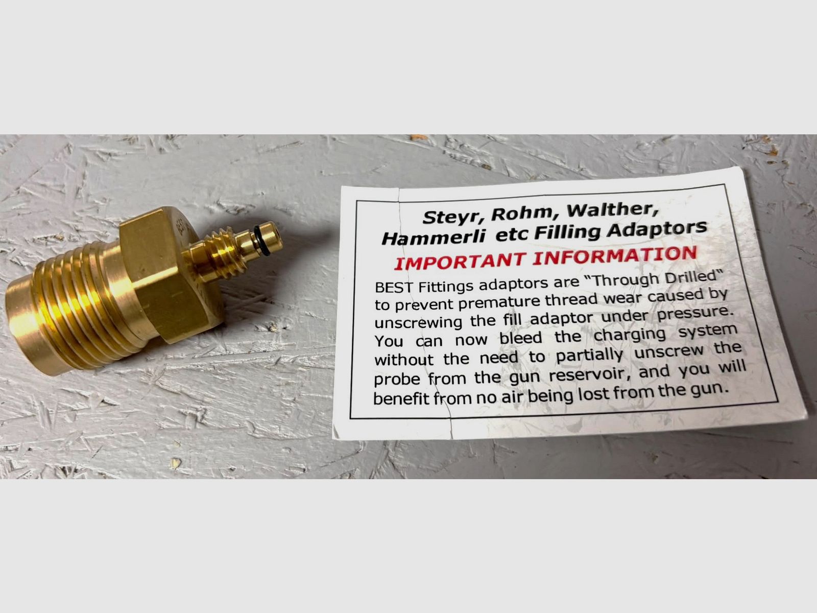 Vuladapter HPA perslucht Steyr, Röhm, Walter Hämmerli nieuw