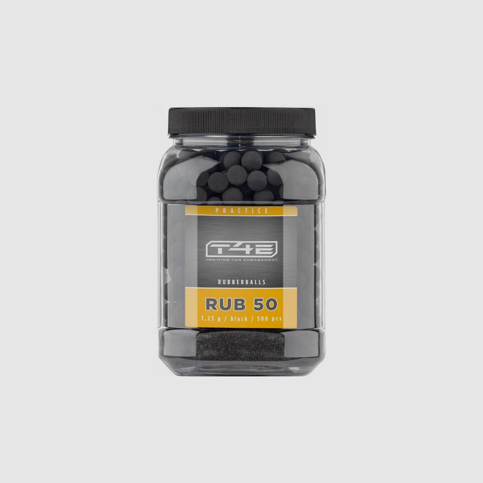 500 Gummigeschosse T4E Kal.50 matte schwarze Gummibälle, Bild 2 von 2