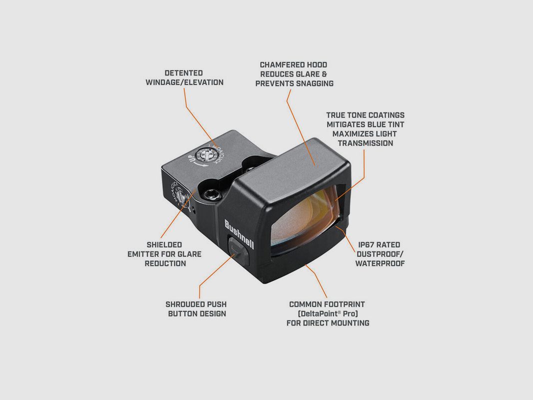 RED DOT – BUSHNELL – RXS-250 1x24mm 4 MOA DOT RETICLE, Bild 7 von 11