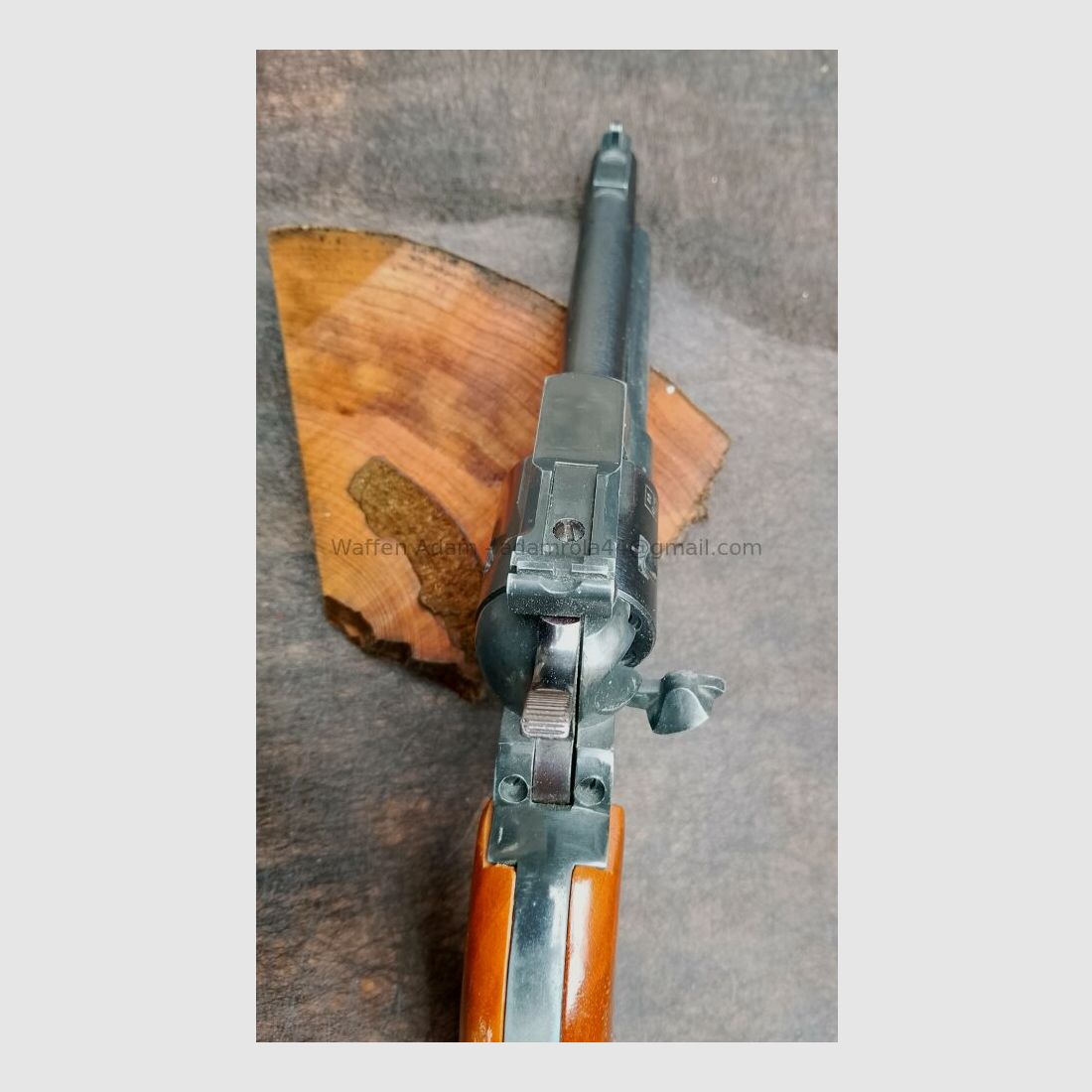 H. Schmidt F in de vijfhoek SAA revolver, H. Schmidt, model 21, 4mmRF lang