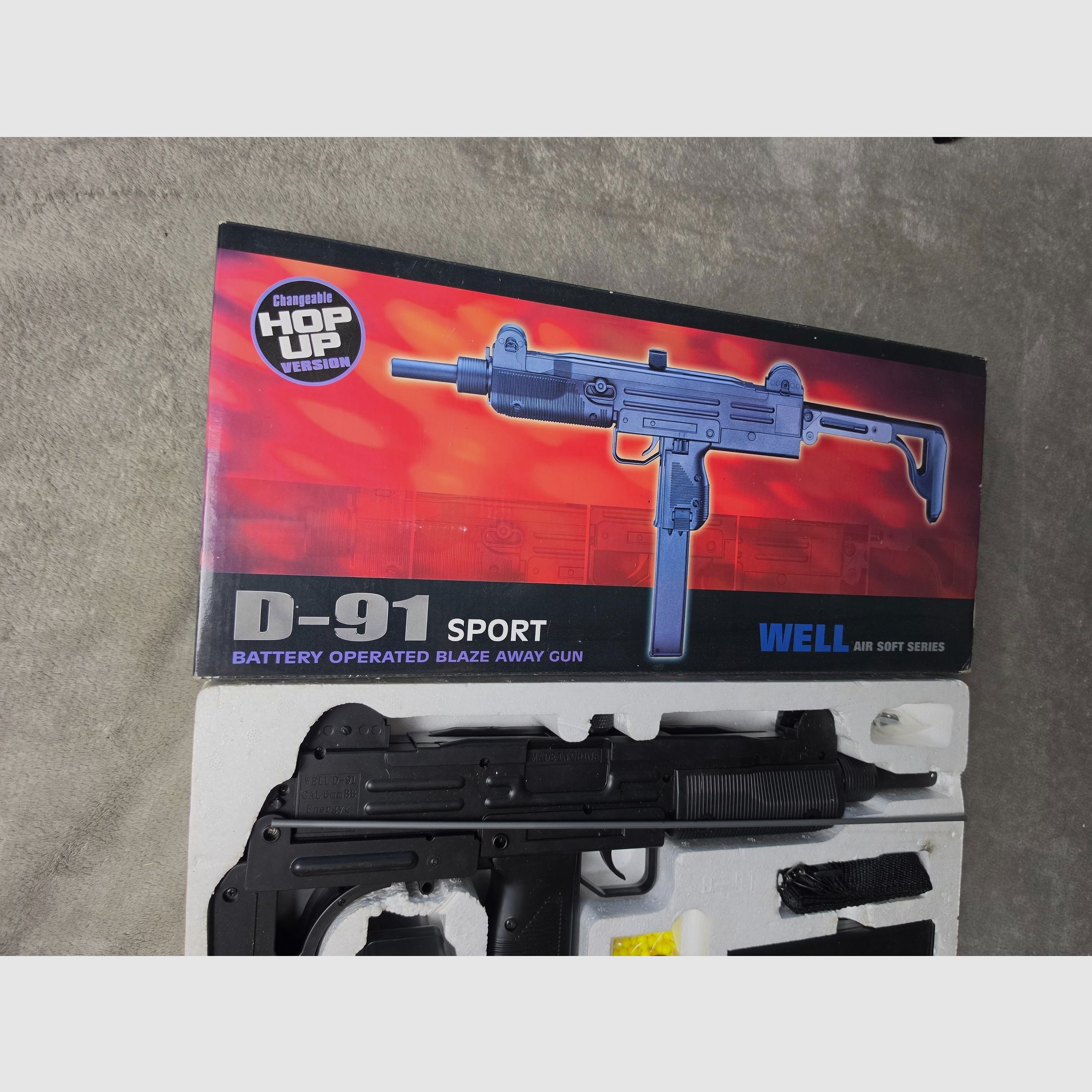 2x WELL D-91 UZI Airsoft SMG eléctrica Softair lote / set, imagen 4 de 9
