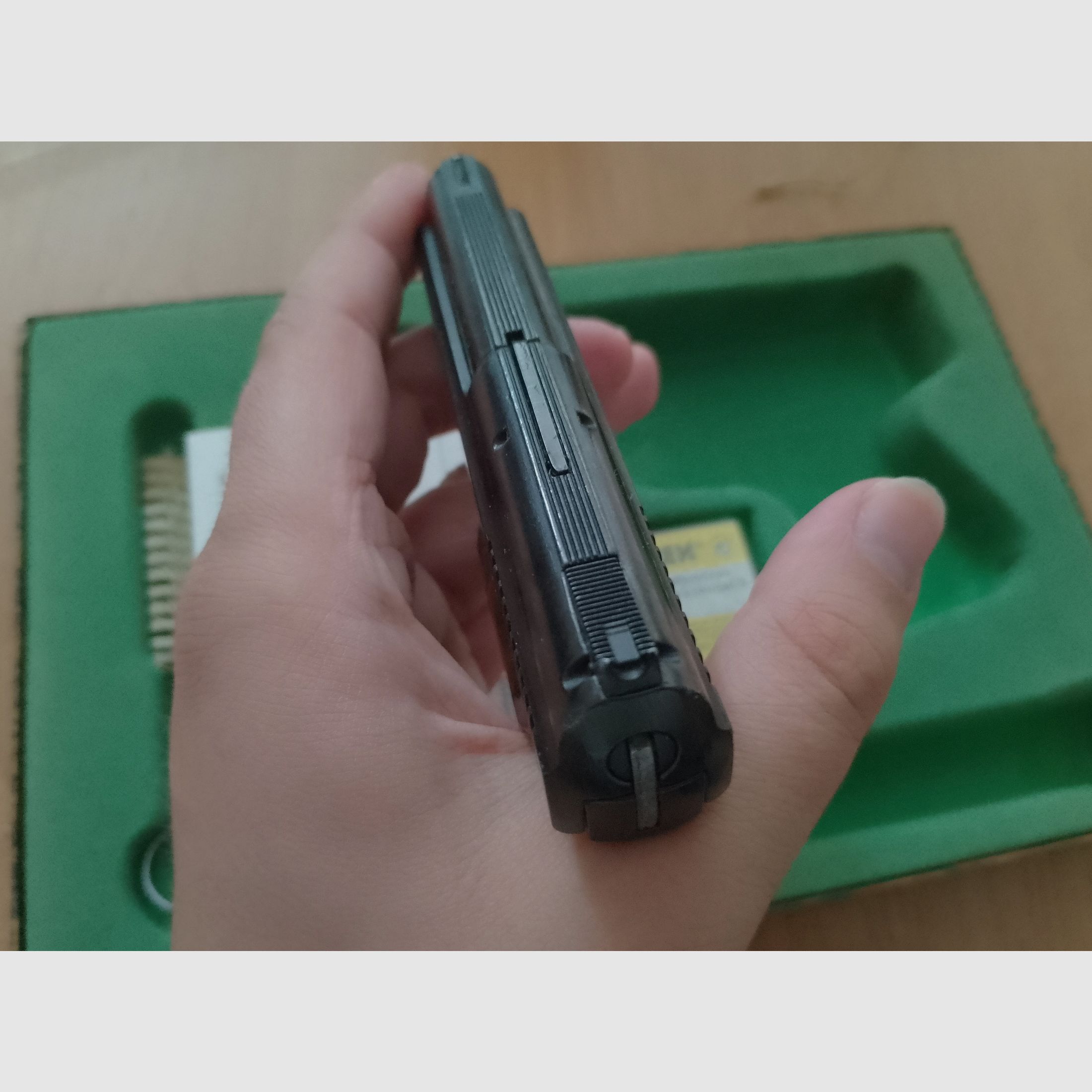 Alte Rhöner SM 15 Kal. 8 mm Knall im PTB 83/2 mit Verpackung!