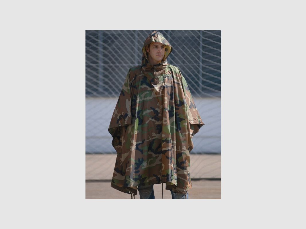 Ripstop Poncho Woodland