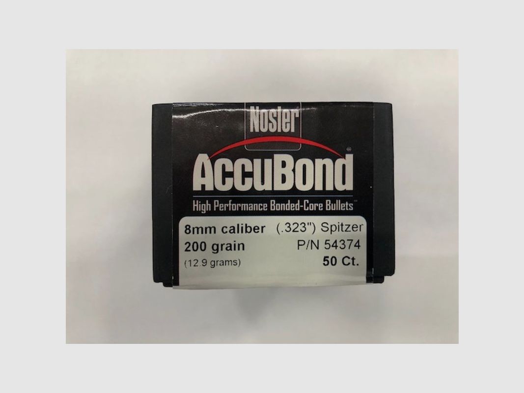 NOSLER ACCUBOND GESCHOSSE 8MM GR 200, Bild 1 von 3