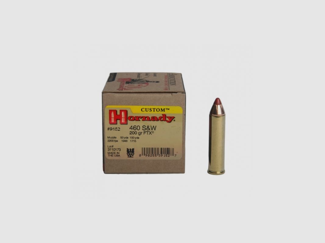 HORNADY 460 S&W 200GR FTX 20 PZ
