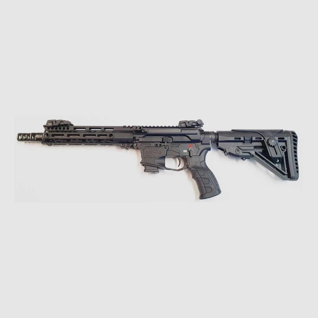 GWMH AG Selbstladebüchse GWMH SPC-HUNTER A5 10" (SWISS PISTOL CARBINE) BLACK Kal.9x19 AR15 Glock Magazi