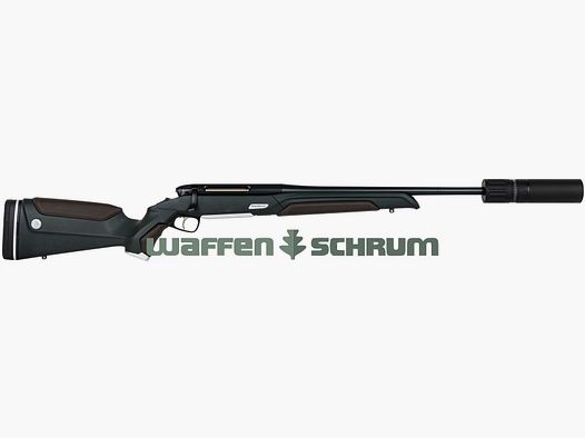 Steyr Monobloc in Pelle .308Win, SD Haenel JGR Silenziatore, Filettatura: M15x1, Cappuccio di Protezione del Peso, incluso Montaggio ZF 30mm, Lunghezza: 52cm