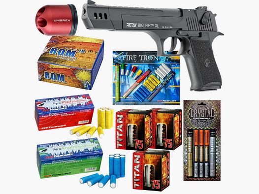Set di fuochi d'artificio a salve Retay Big Fifty XL
