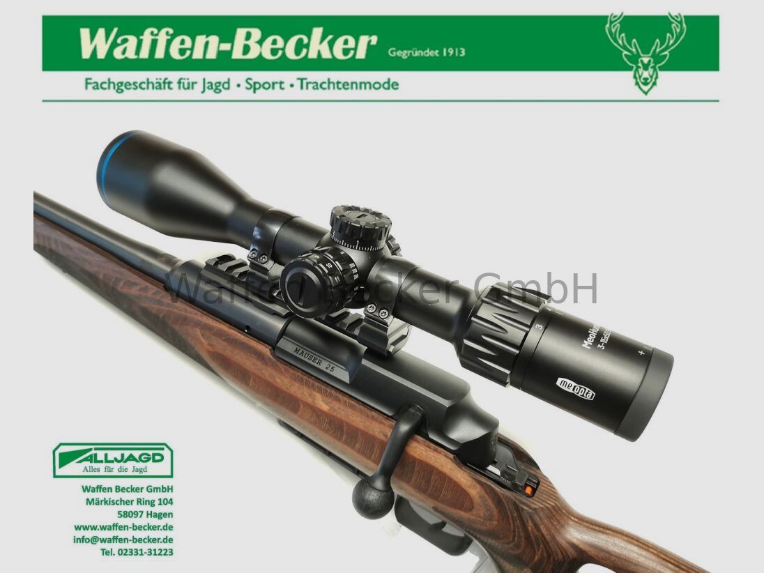 Mauser Mod. 25 Max Kal. .308Win. Linksausführung Geradezugrepetierer + Meopta MeoHunter 3-15x50