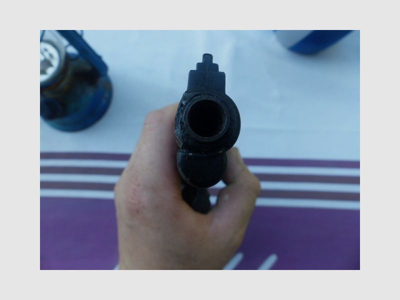 Schwerer Revolver Python Cal. .380k (9mm R) brüniert 6-Schuss Trommel