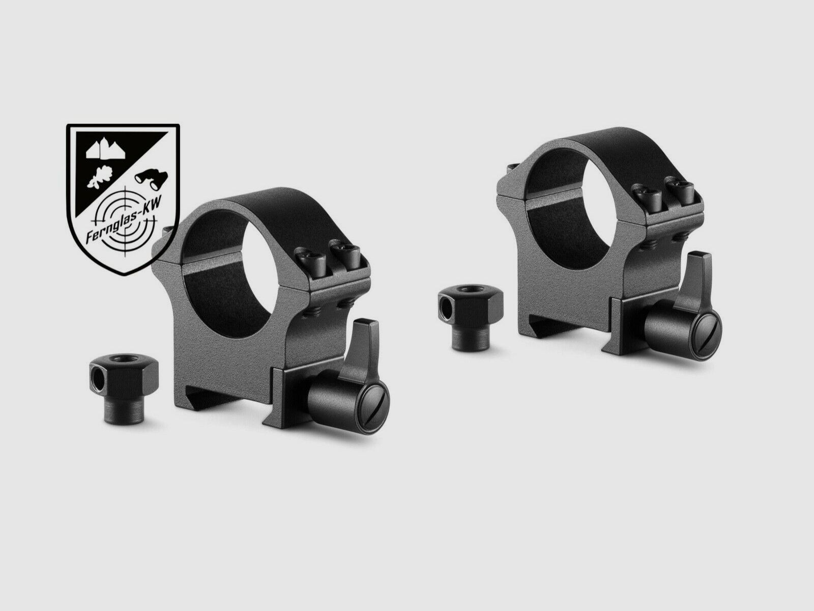 HAWKE 23101 Profi Stahl Ringmontagen Weaver Mittel 1 Zoll Höhe 44mm Schnellspann