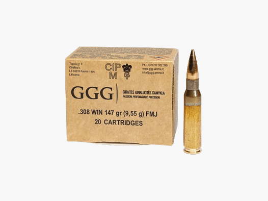 GGG .308 FMJ 147 gr. - 20 pcs.
