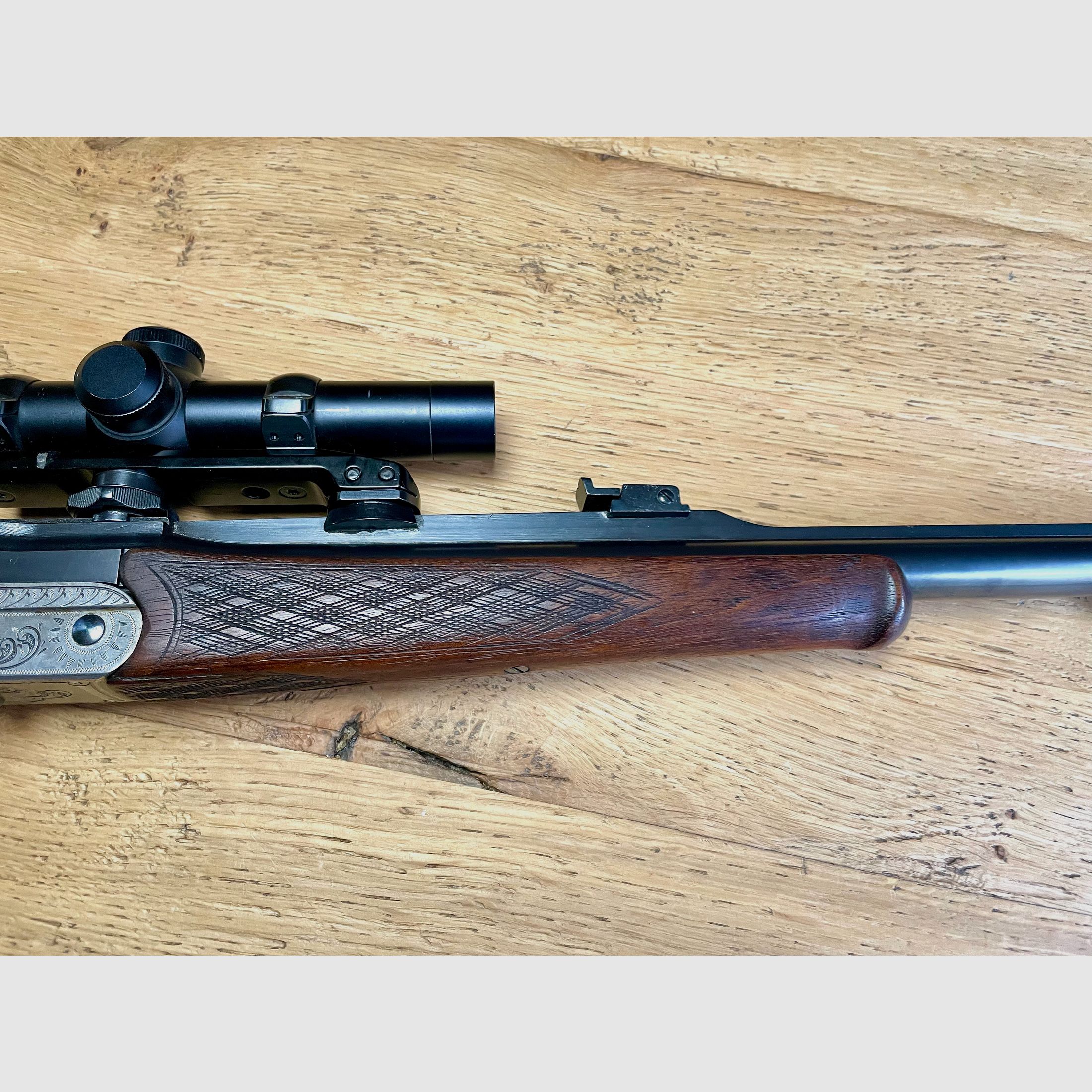 Karabin Zimmermann Z 66 kal. 10,3x60R z lunetą Luger 1,5-4,5x20