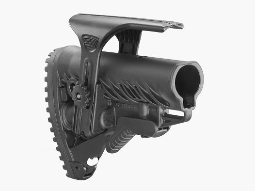 Crosse noire F.A.B DEFENSE pour AR15 avec busc réglable