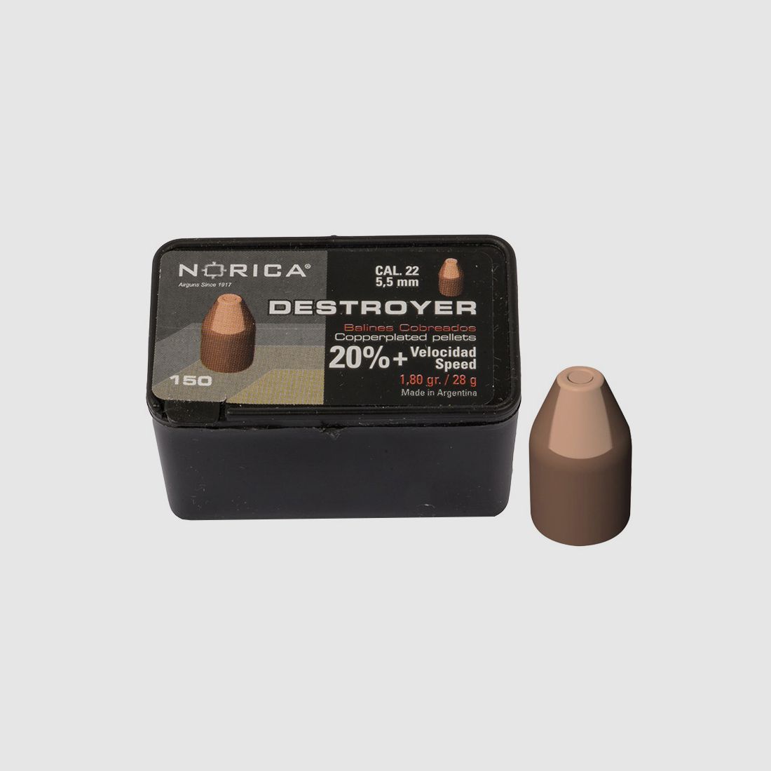 Spitzkopf Diabolos Norica Destroyer Kaliber 5,5 mm 1,8 g verkupfert 150 StĂĽck