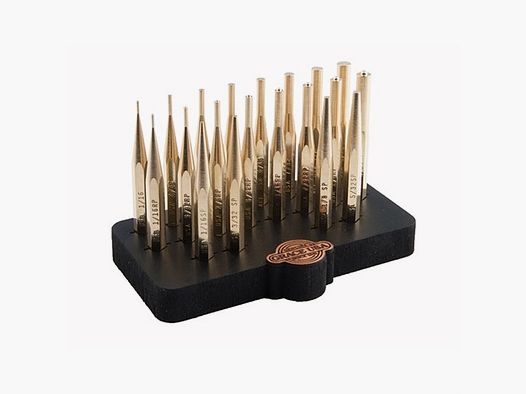 GRACE USA 20 PIECE BRASS PUNCH SET W/BENCH BLOCK