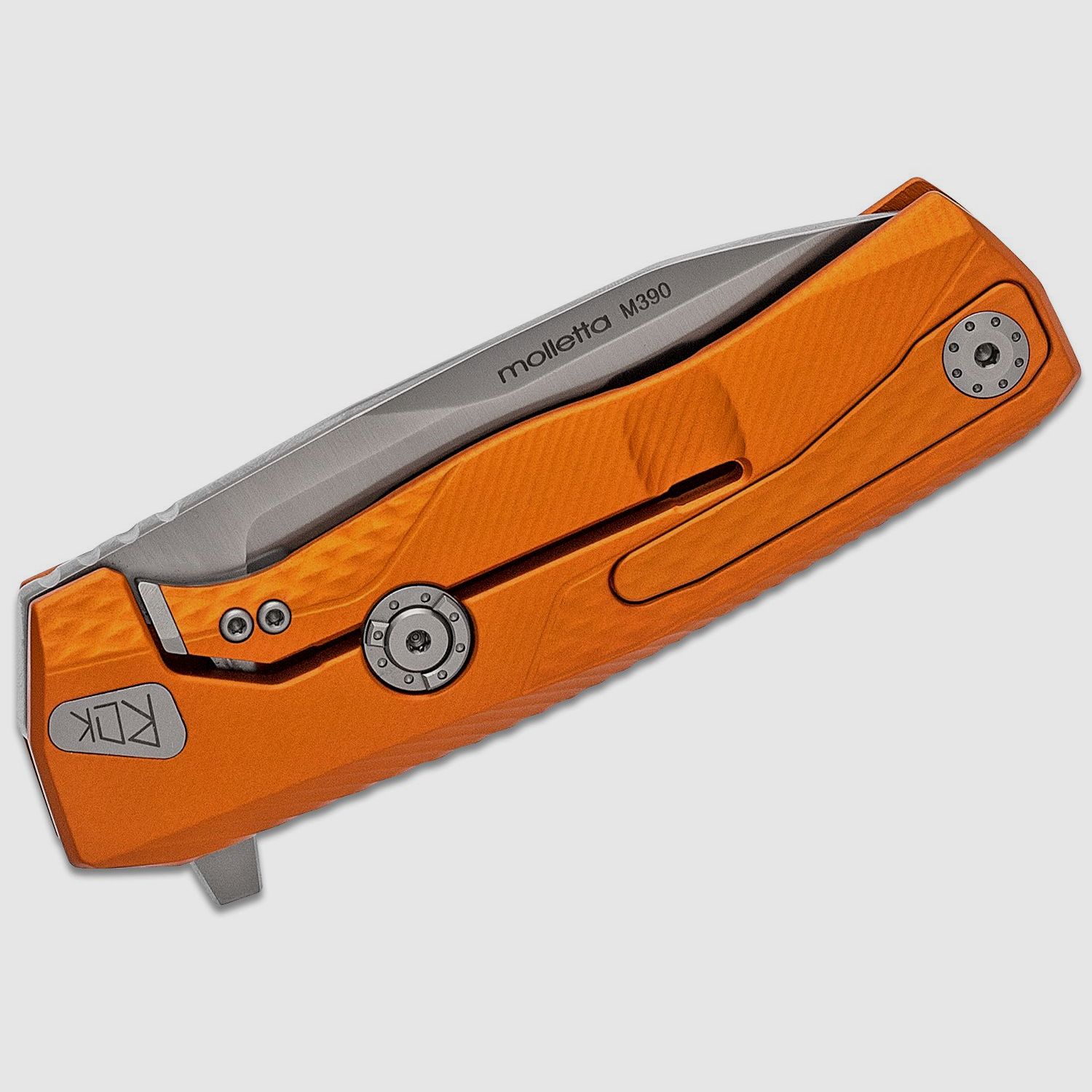 ROK A OS, M390 Satin-Klinge, orangefarbener Aluminiumgriff | 97315
