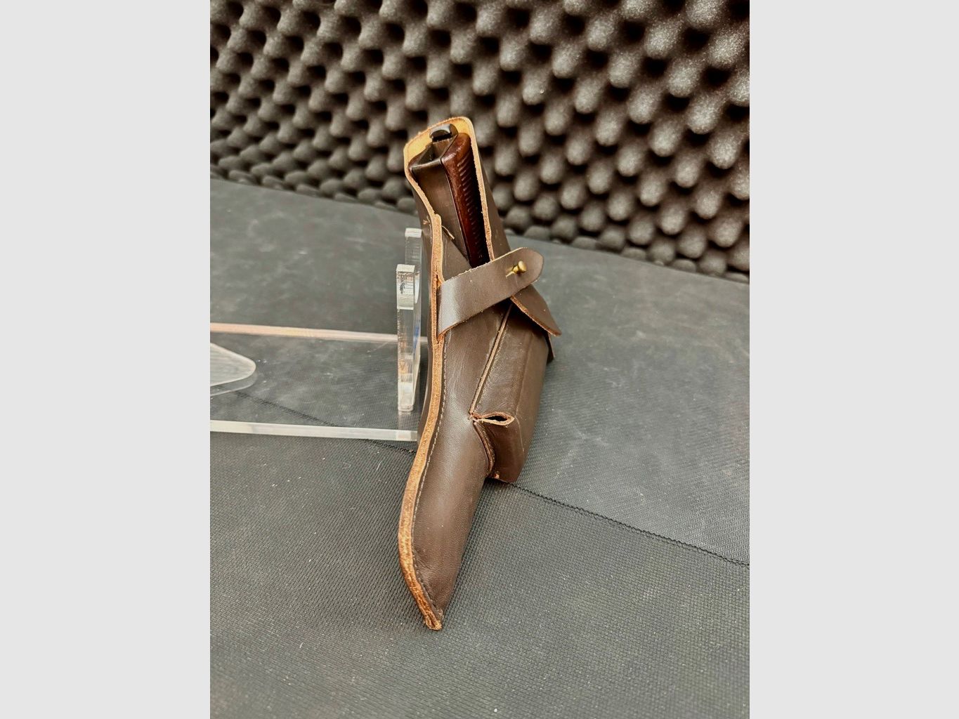 Gürtelholster, dunkel braun, Walther P38, neuwertig mit Magazintasche