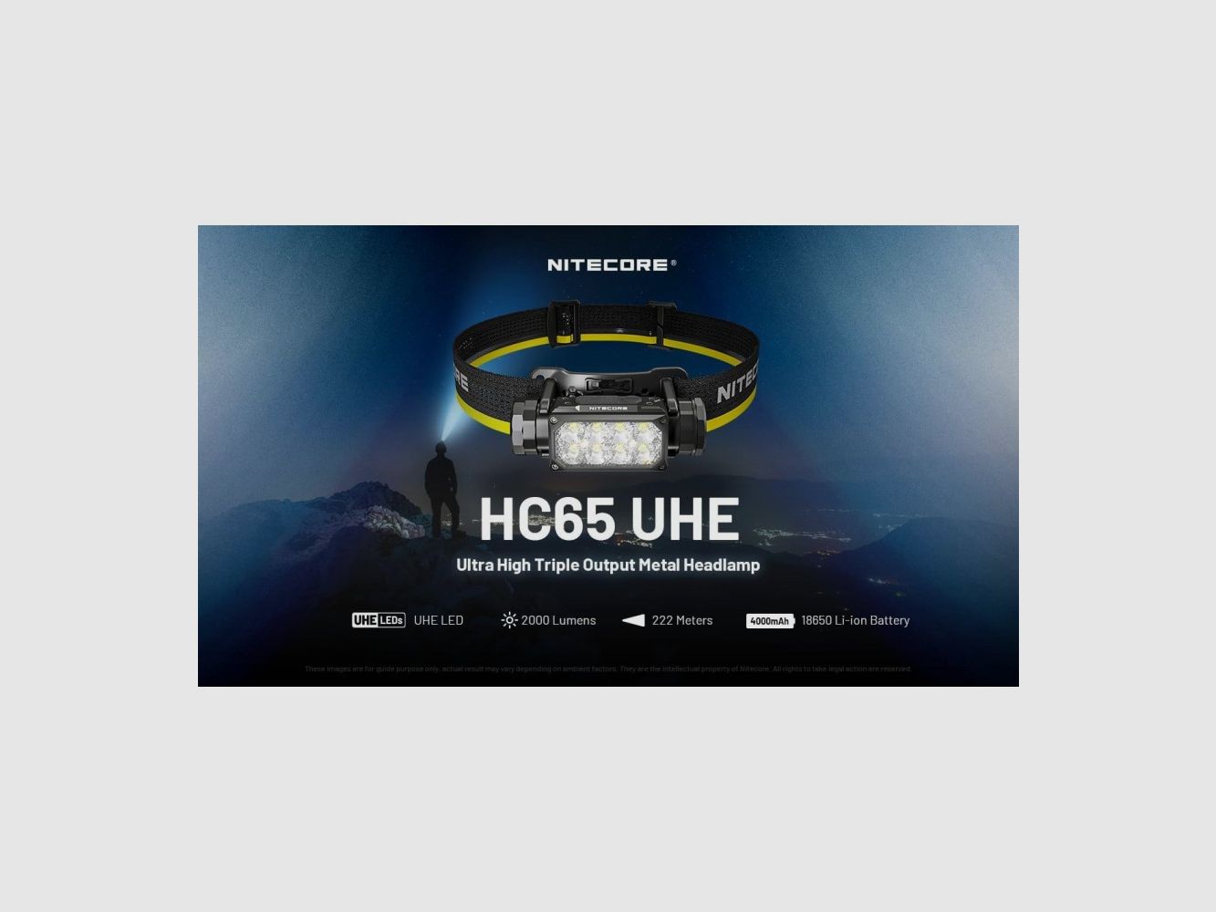 Nitecore HC65 UHE LÁMPARA FRONTAL 2000 LÚMENES, imagen 3 de 6