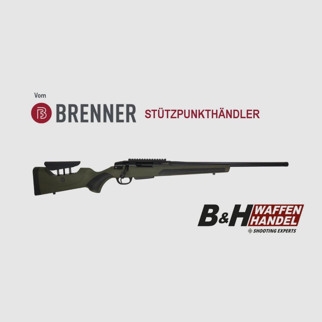 Brenner BR20 Polymer grün / Lauflänge 51cm | BR 20 Repetierer | Repetierbüchse | Jagdbüchse