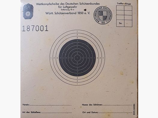 Krüger Zielscheibe für Luftgewehr 10m, 250 Stk