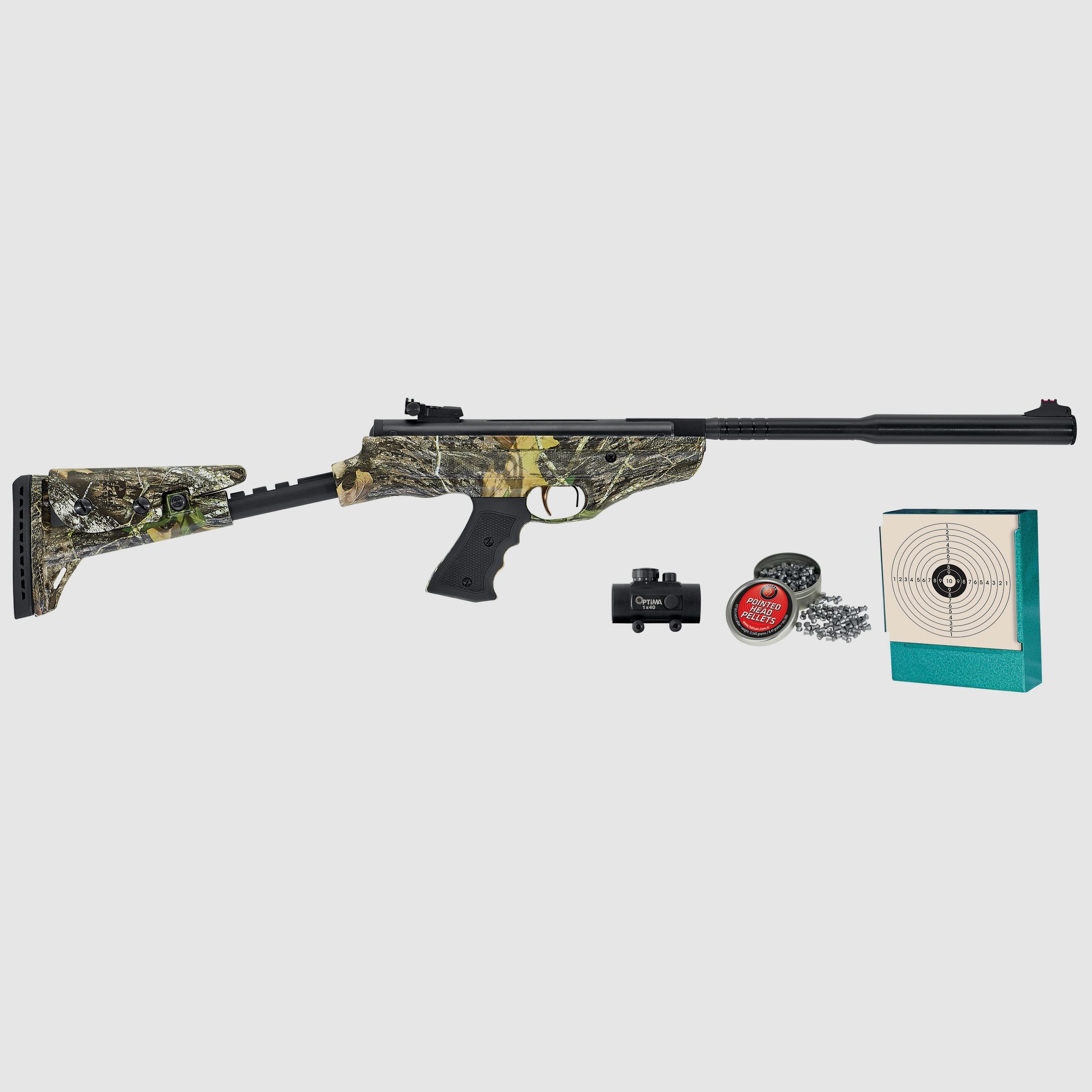 Mercury air Luftpistole 25 Super Charger QE Tactical Set, Kal. 4,50