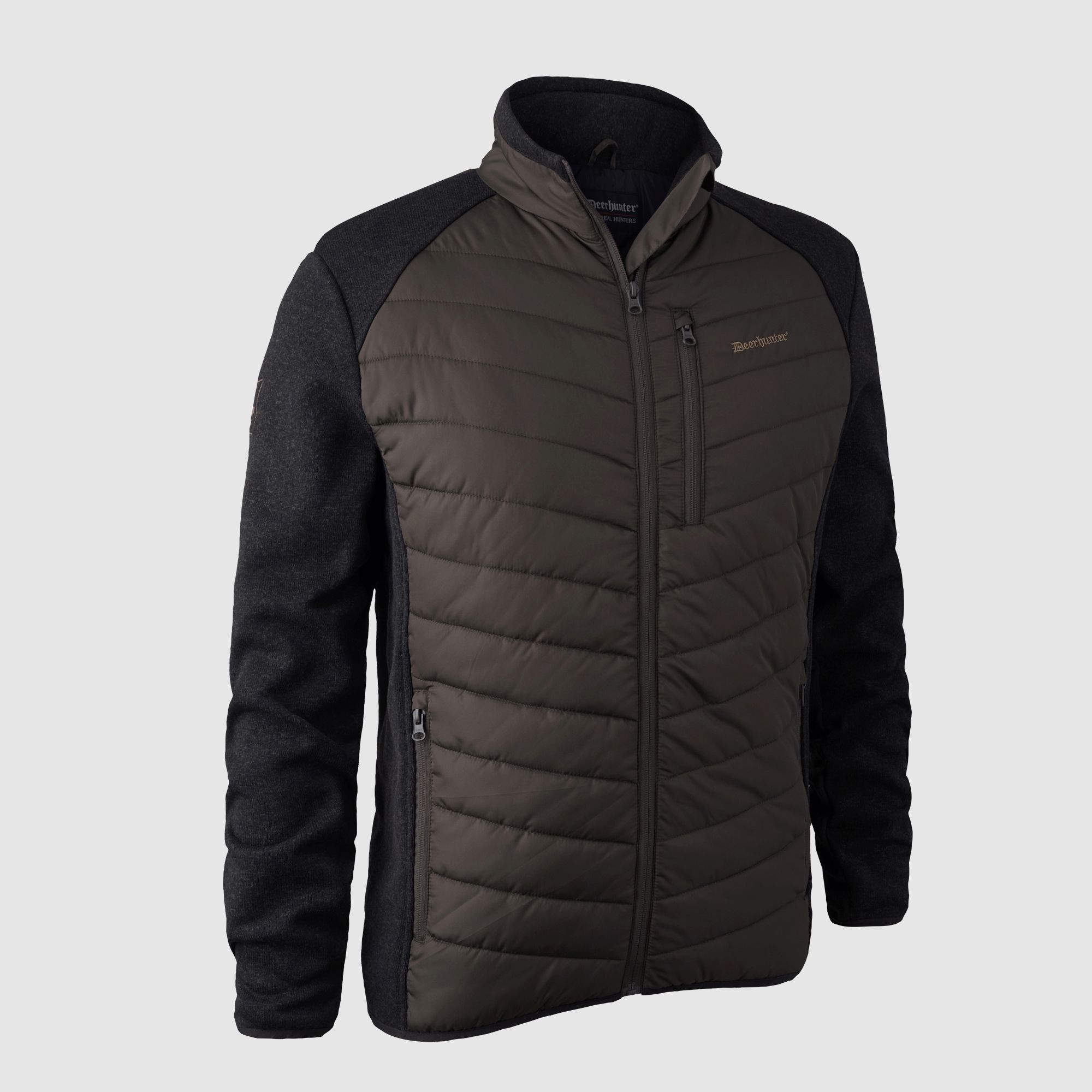Deerhunter Moor Padded Jacket with knit Brown Leaf 5XL