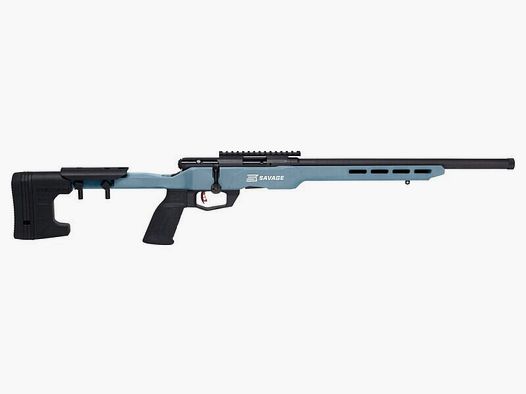 Savage B22 PRECISION TITANIUM BLUE .22 LR 18"/46CM 1/2"-28
