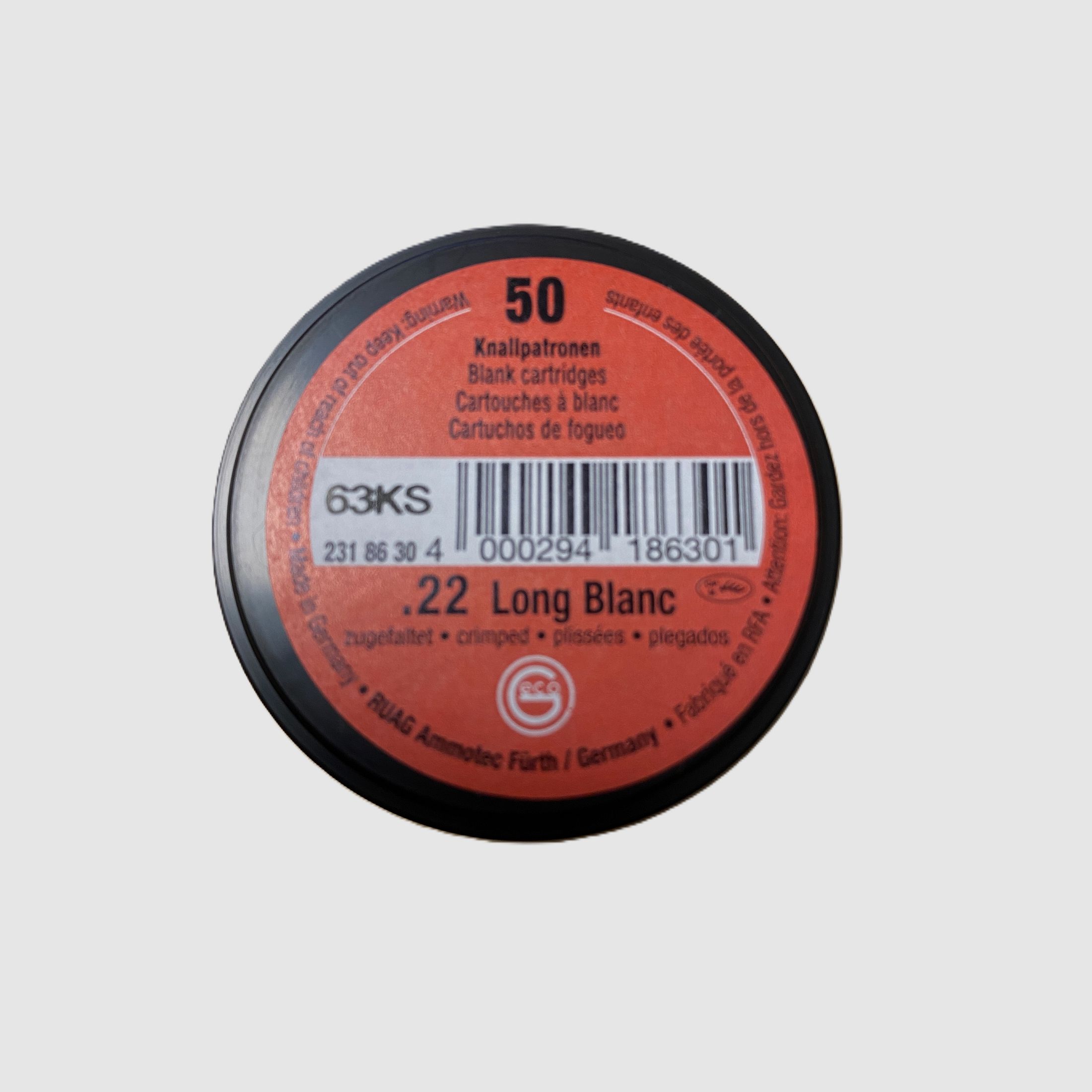 RWS Knallpatronen - Platzpatronen .22 lang 50 Stck
