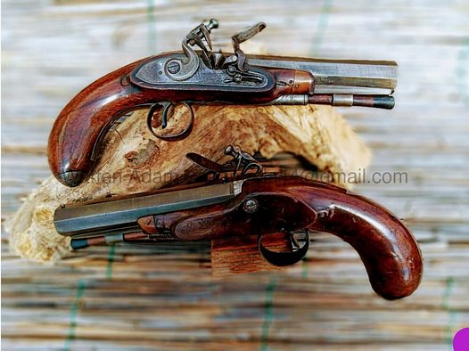 Nicholas Clarke, 35 Chapel Street, Dublin / Ireland Flintlock pistol pair around 1800