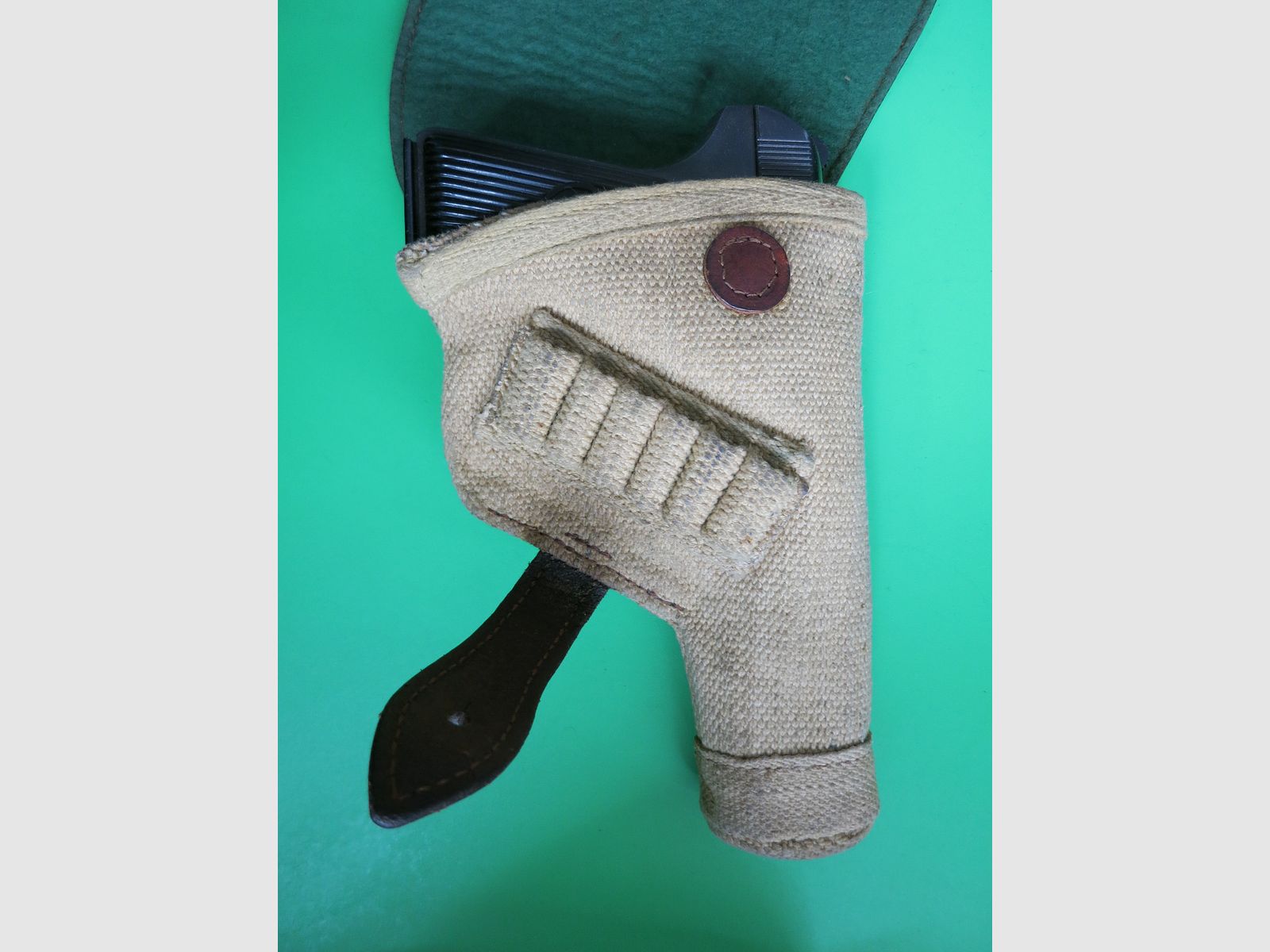 Holster de ceinture en toile pour pistolet Colt 1911 et similaires 1911, par exemple Glock, S&W, Springfield, Para Ordnance, etc.