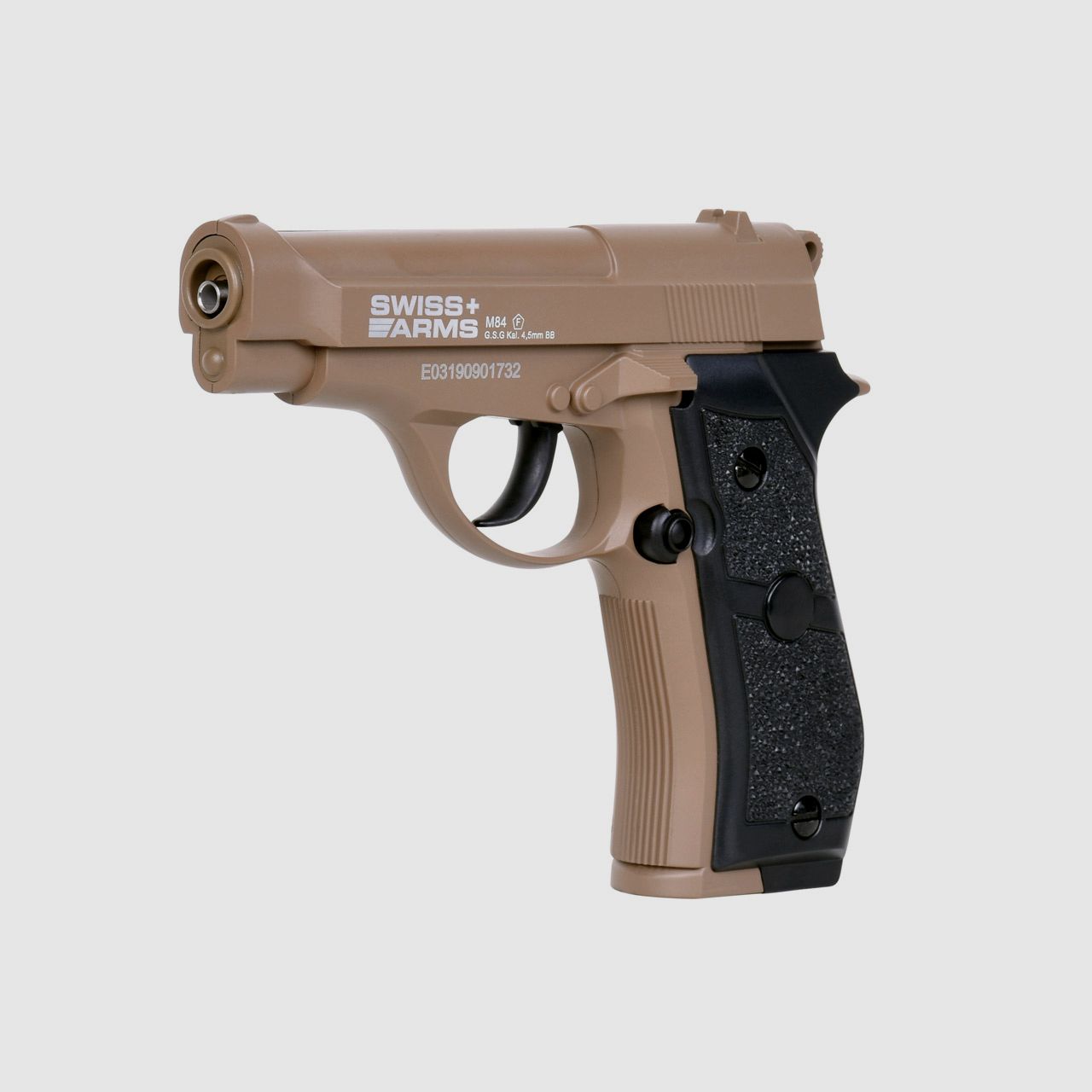 CO2 Pistole Swiss Arms P84 Non Blowback tan Kaliber 4,5 mm BB (P18)