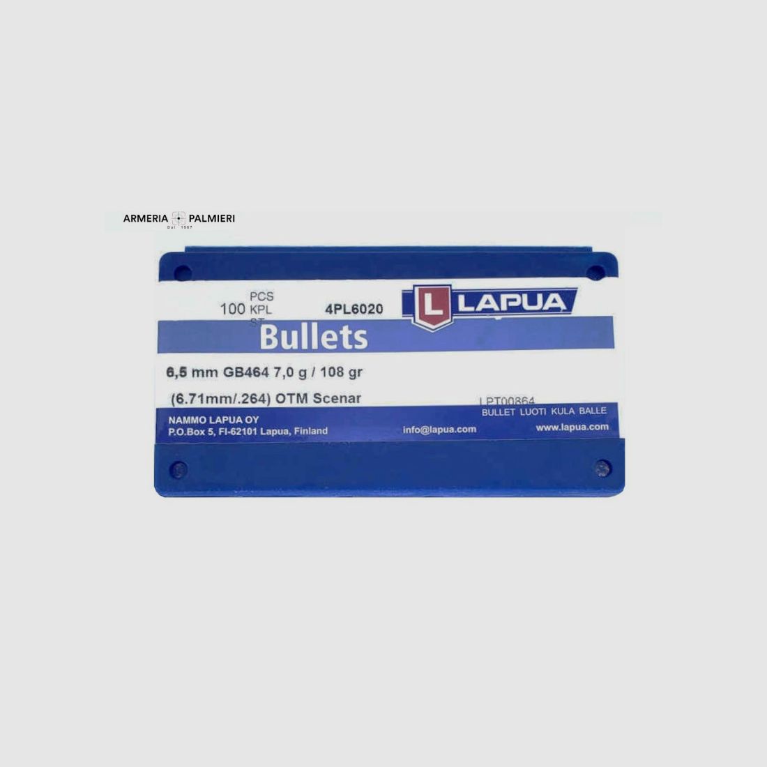 LAPUA GESCHOSSE C 6,5MM 108GR SCENAR L