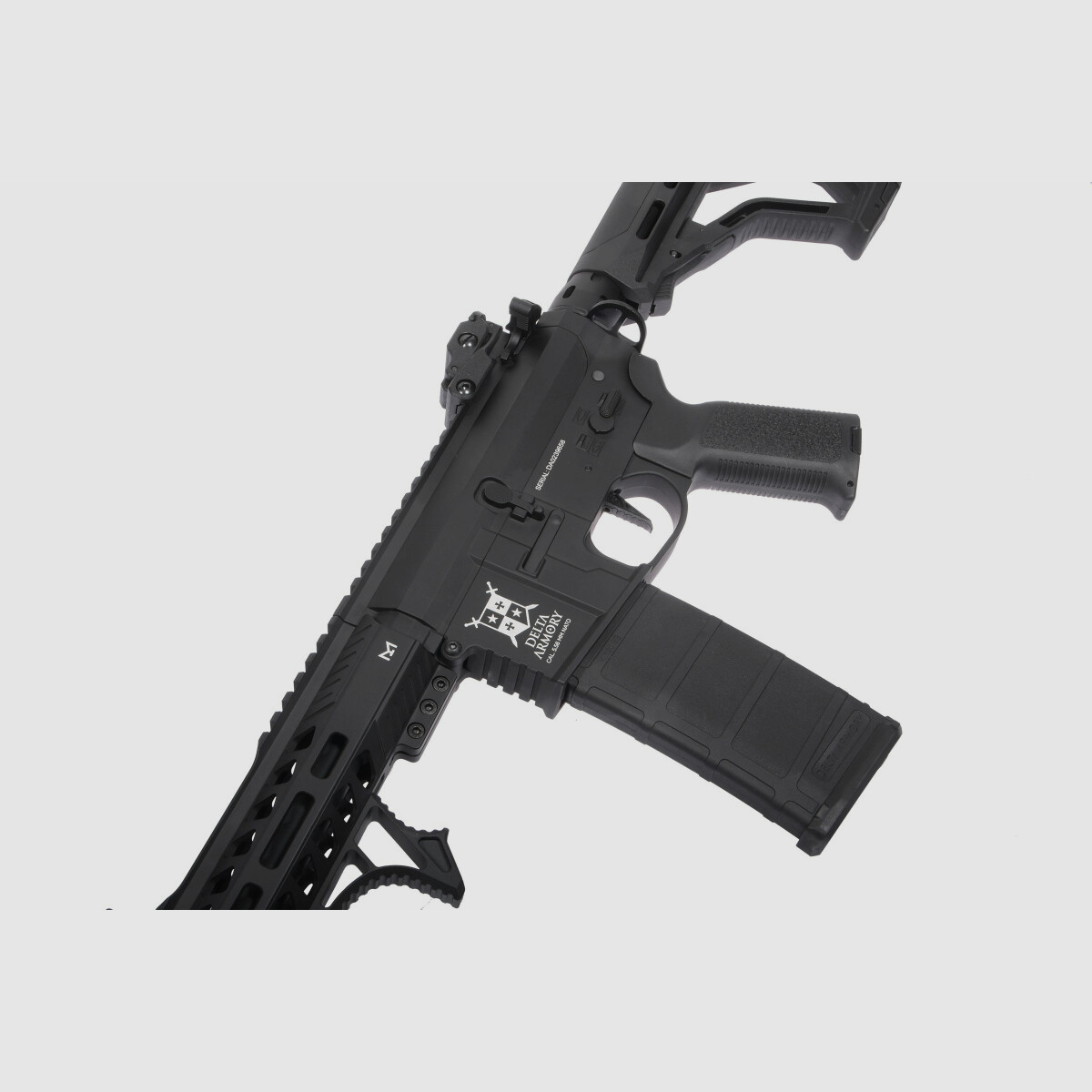 AR15 M-Lok Short ALPHA EAGLE ETU Schwarz S-AEG Softair Gewehr Frei ab 18 Jahren | Delta Armory